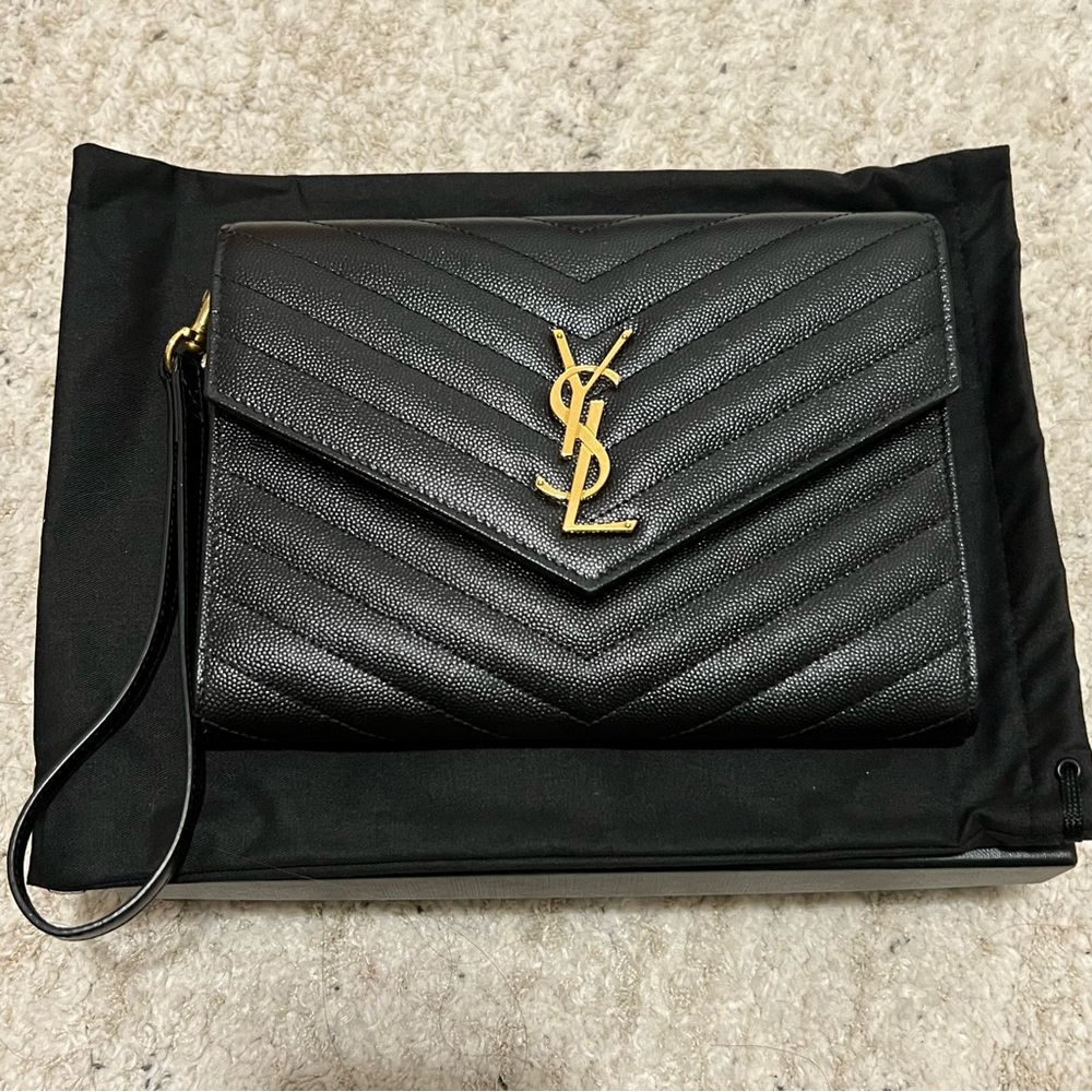 YSL Clutch - Monogram Saint Laurent Matelassé Clutch Pouch